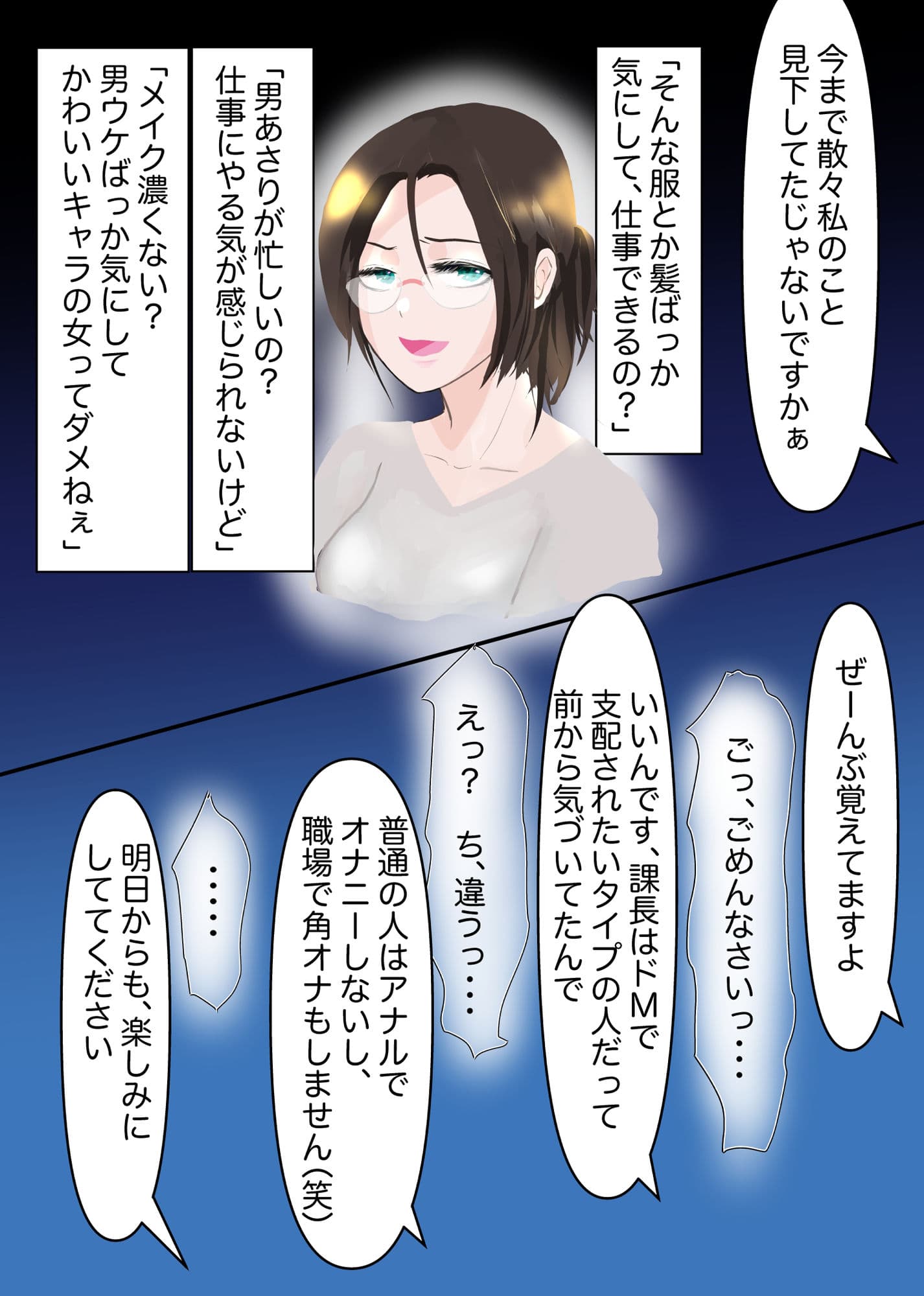 プライドの高い女性上司が女性部下に毎日命令される話 サンプル 4