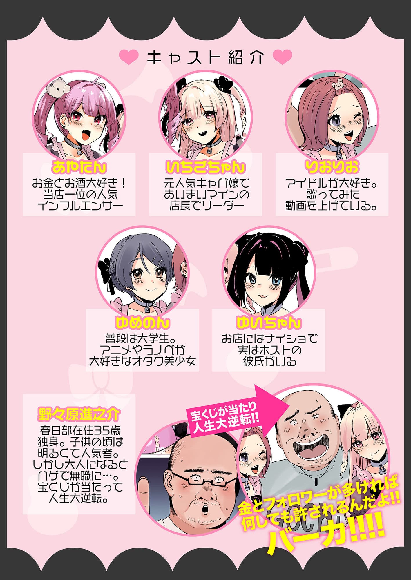 量産型＆地雷系歌舞伎町コンカフェ完全攻略！！モテないオッサンが宝くじを当てて大人気インフルエンサーになり人生大逆転するお話！ サンプル 2