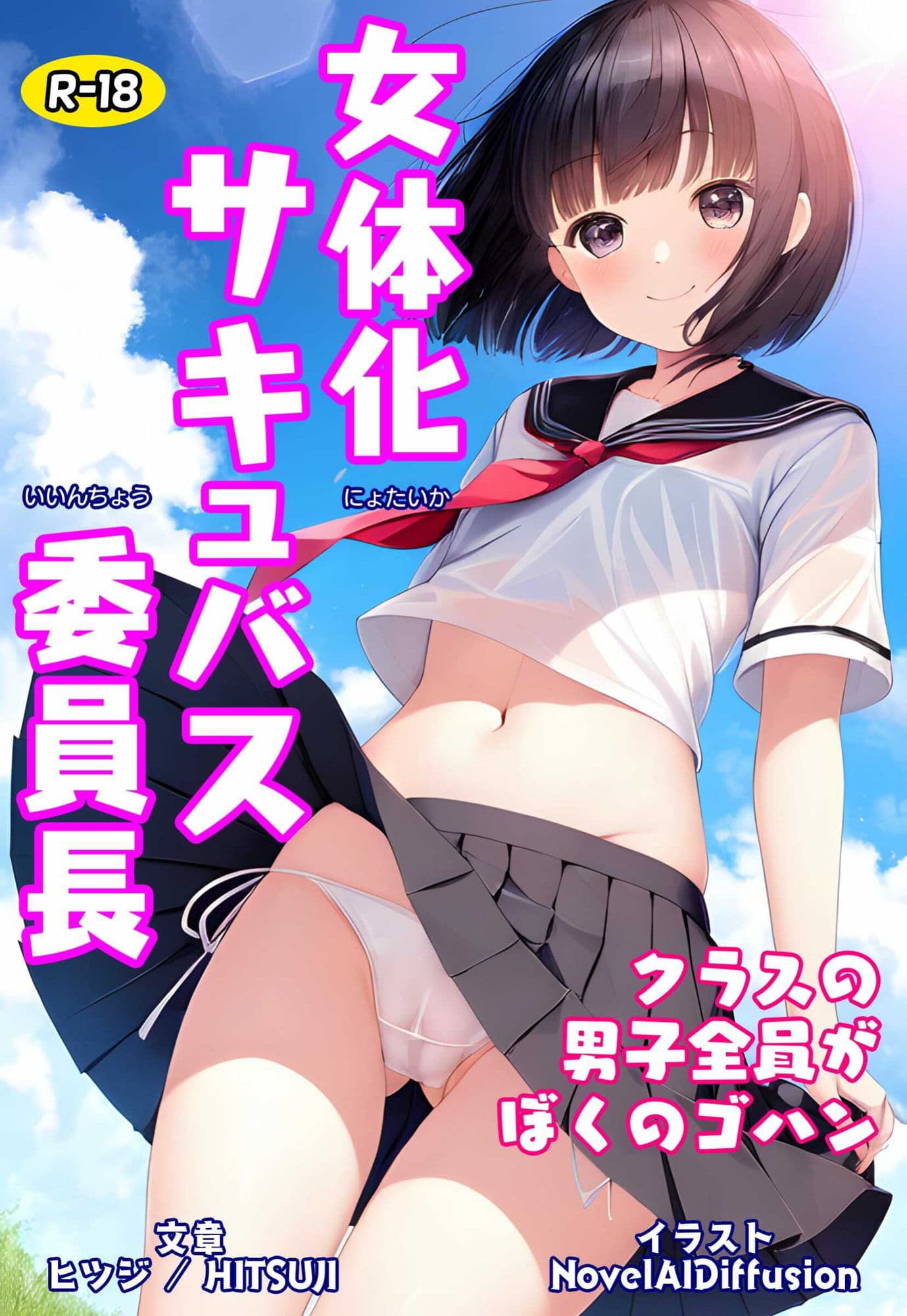 女体化サキュバス委員長 クラスの男子全員がぼくのゴハン サンプル 1