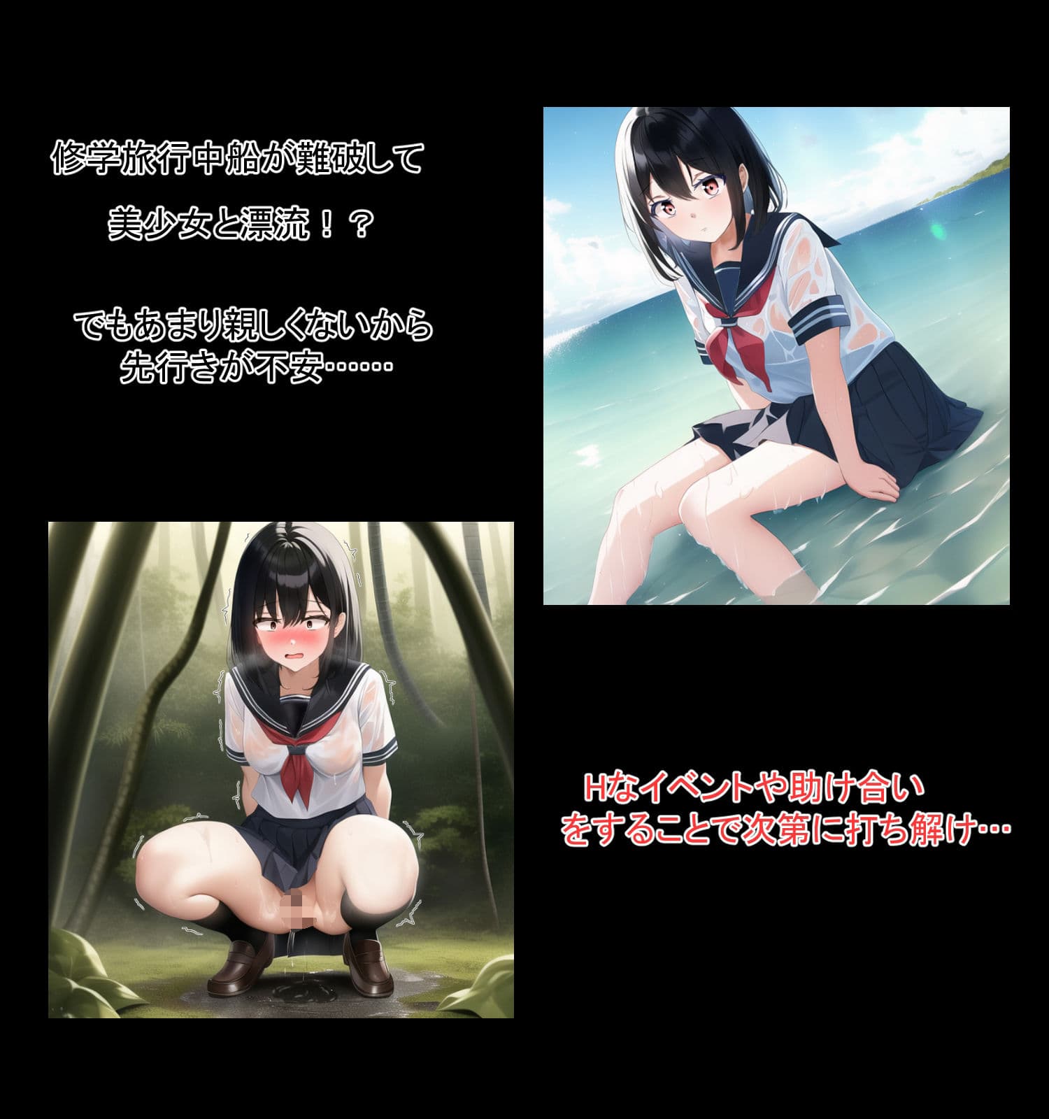 無愛想女子と無人島に流れ着いて サンプル 2