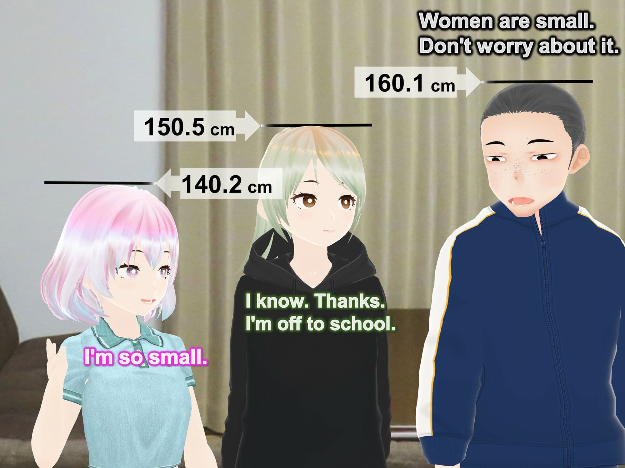 Outgrowing only girls, Overtake boys, Growth sound in cute sisters サンプル 1