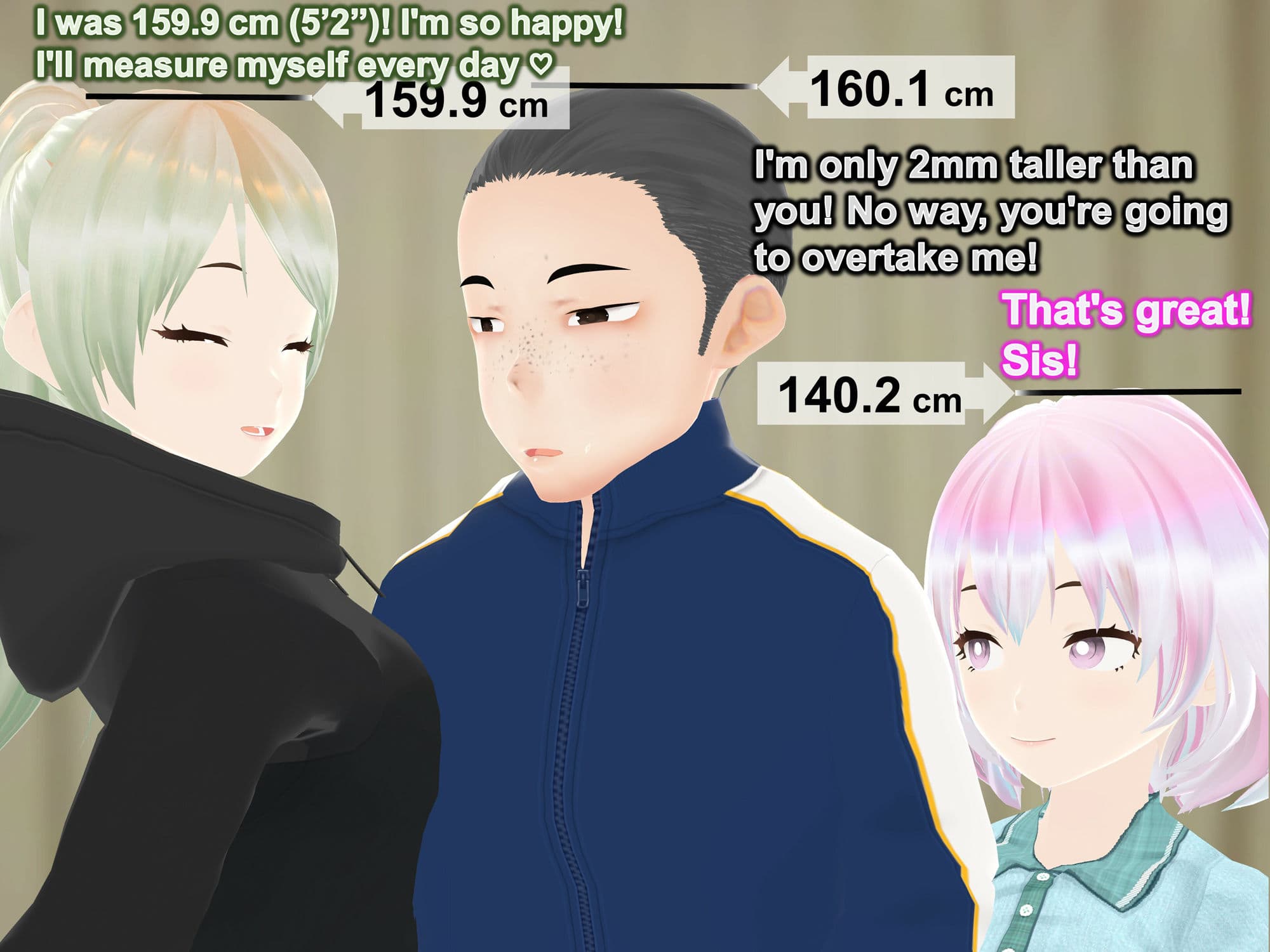 Outgrowing only girls, Overtake boys, Growth sound in cute sisters サンプル 3