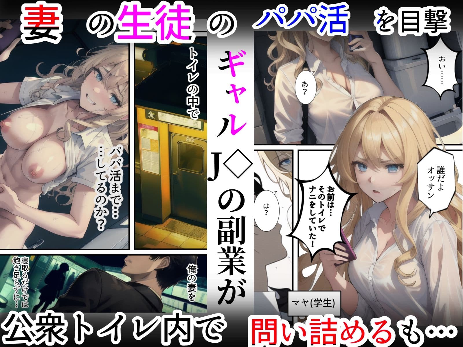 妻がパパ活アプリで同級生の男に寝取られた原因-嫁の女教師は生徒のギャルにパパ活でチャラ男パパ活アプリに登録され同級生に寝取られる。旦那の俺は「妻の寝取られ」を見せられながら生徒のギャルに犯●れ寝取られる話 サンプル 1