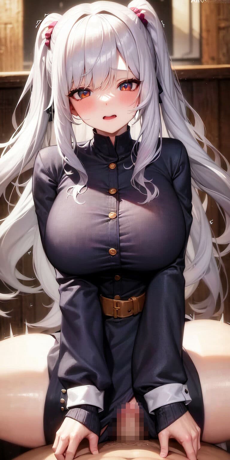 【銀髪】爆乳美少女の騎乗位CG集 枚数200枚！中出し・差分あり！ サンプル 7