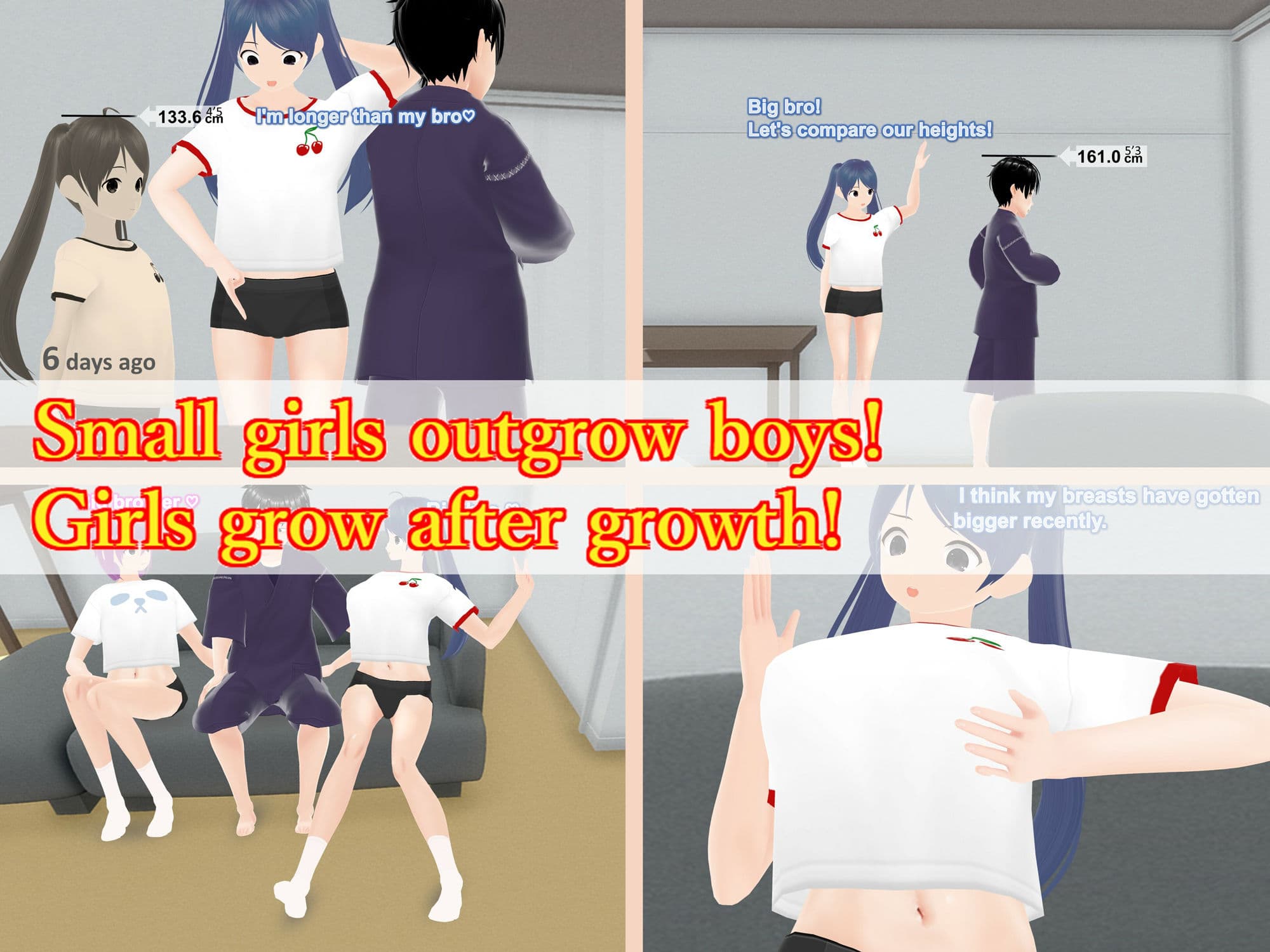 Only girls overgrow boys. Growth sound. Love rival Arc サンプル 2