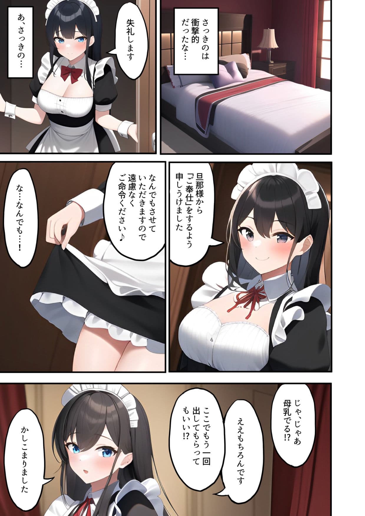 富豪のメイド母乳を出しながら来客をもてなす サンプル 3