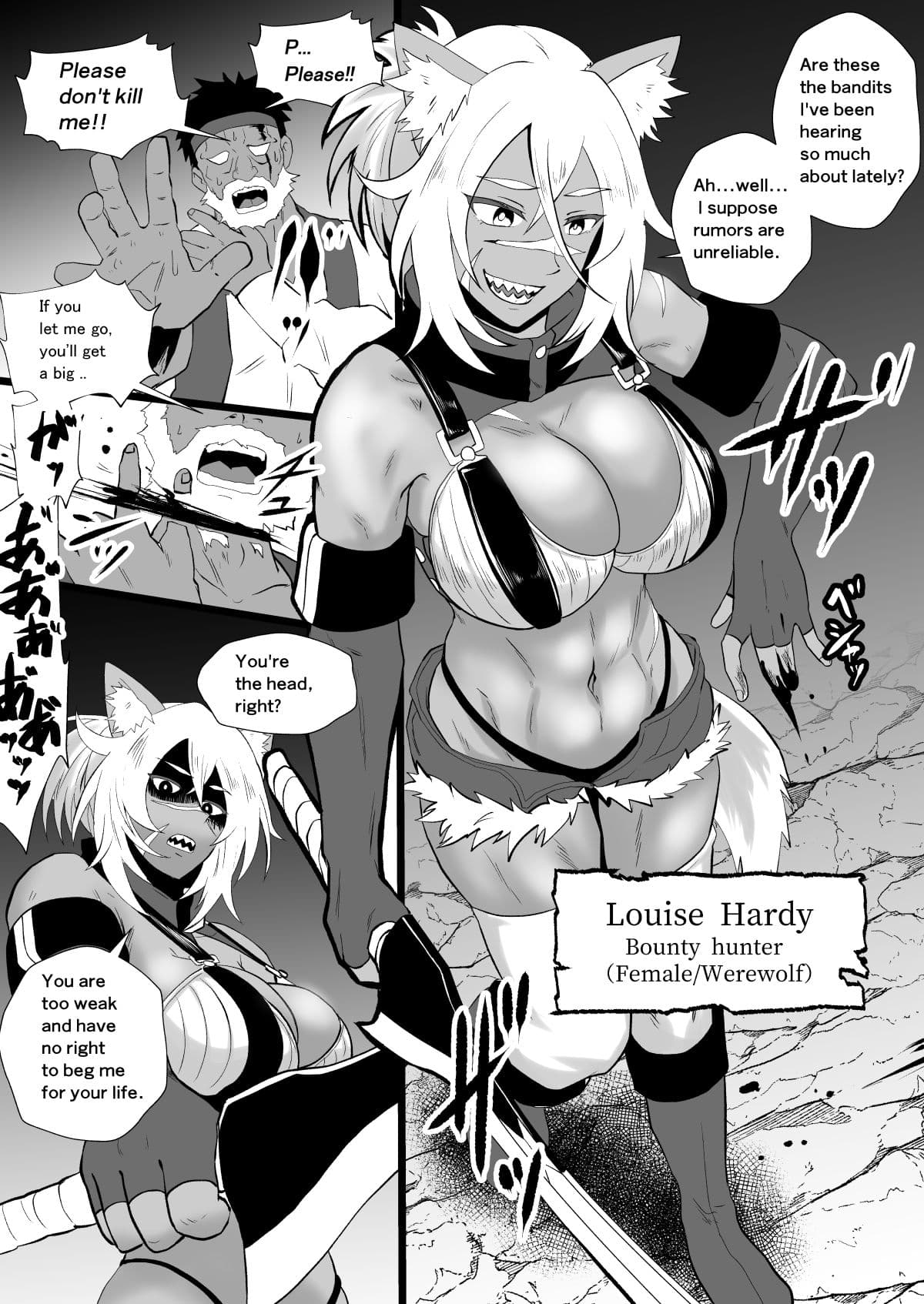 LOUISE THE BOUNTY HUNTER!! whose body was stolen by bandits and used as a stupid whore through personality excretion. サンプル 1
