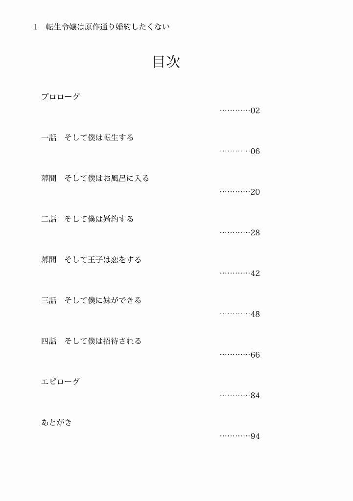 転生令嬢は原作通り婚約したくない サンプル 1