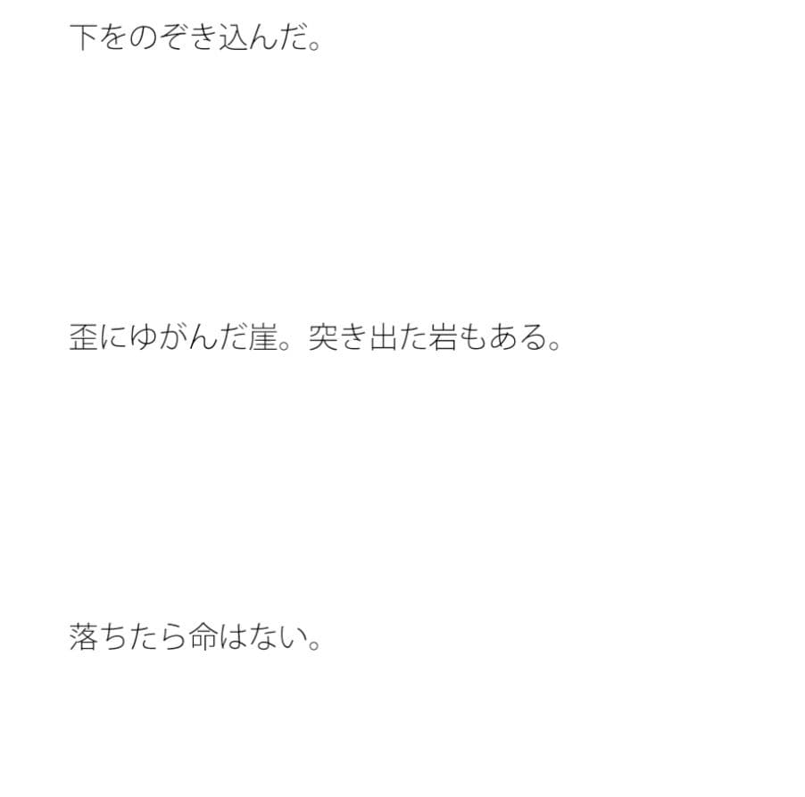 氷山の崖 足元に落ちた石を目を凝らしてよく見る サンプル 2