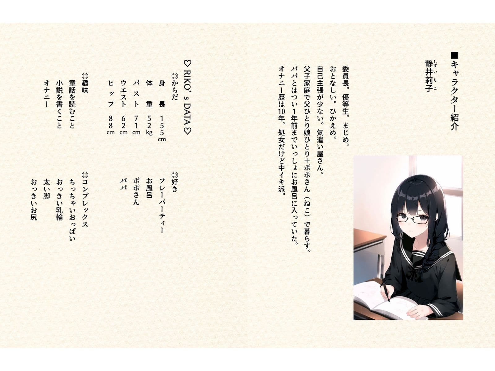 委員長・静井莉子の露出自慰日記 〜優等生のカゲキなイキぬき〜 サンプル 3