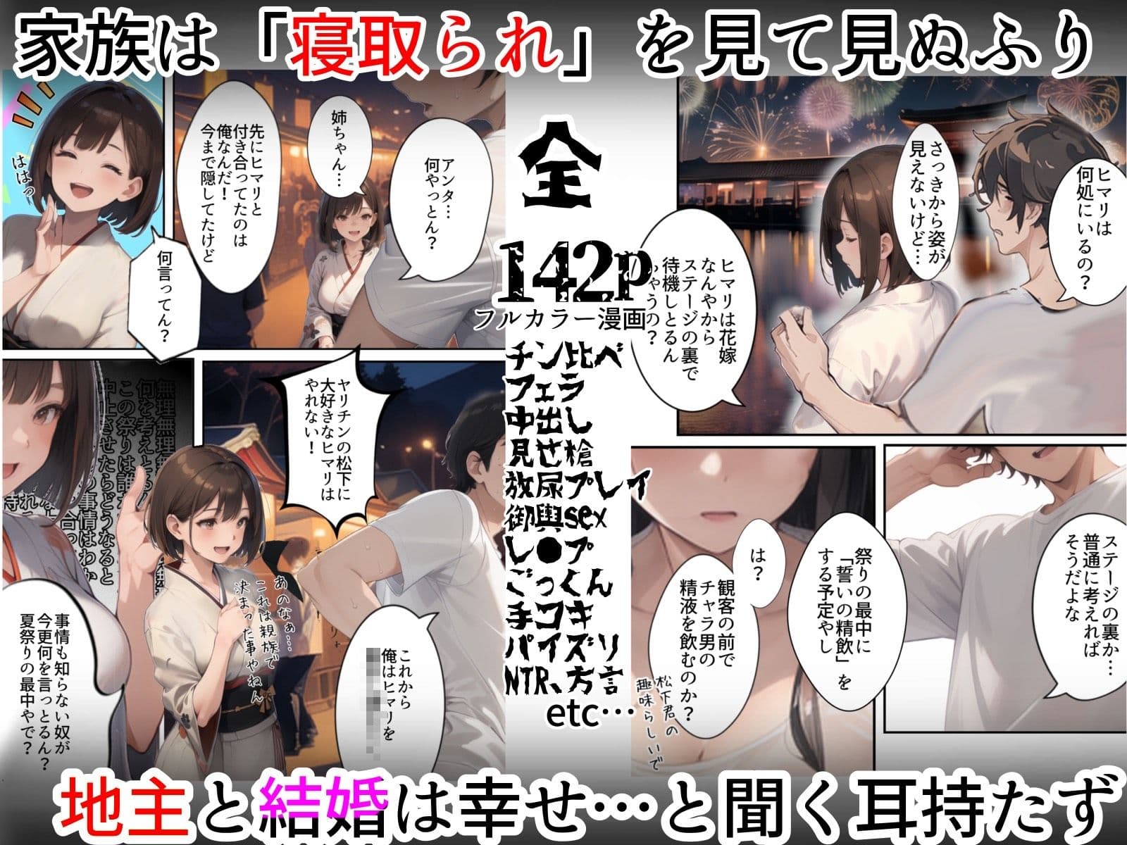 祝え!寝取られ婚姻夏祭り〜転勤の隙に彼女がDQNヤリチンチャラ男に寝取られ妊娠人妻に。俺はプロポーズしに地元へ帰省するもチャラ男と彼女(姉友)の結婚式を兼ねた夏祭りで俺が逆に屈辱の祝福を!夏祭り帰省したら彼女が寝取られてた話 サンプル 5