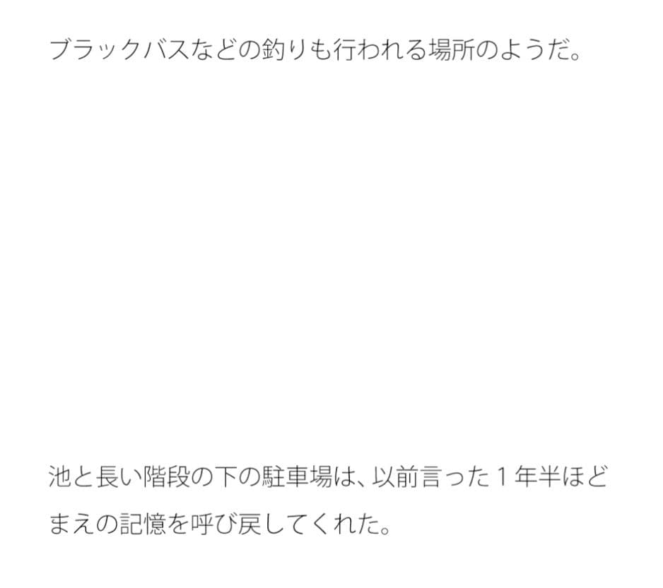坂の上の池の公園への散歩 少し怖い記憶 サンプル 2