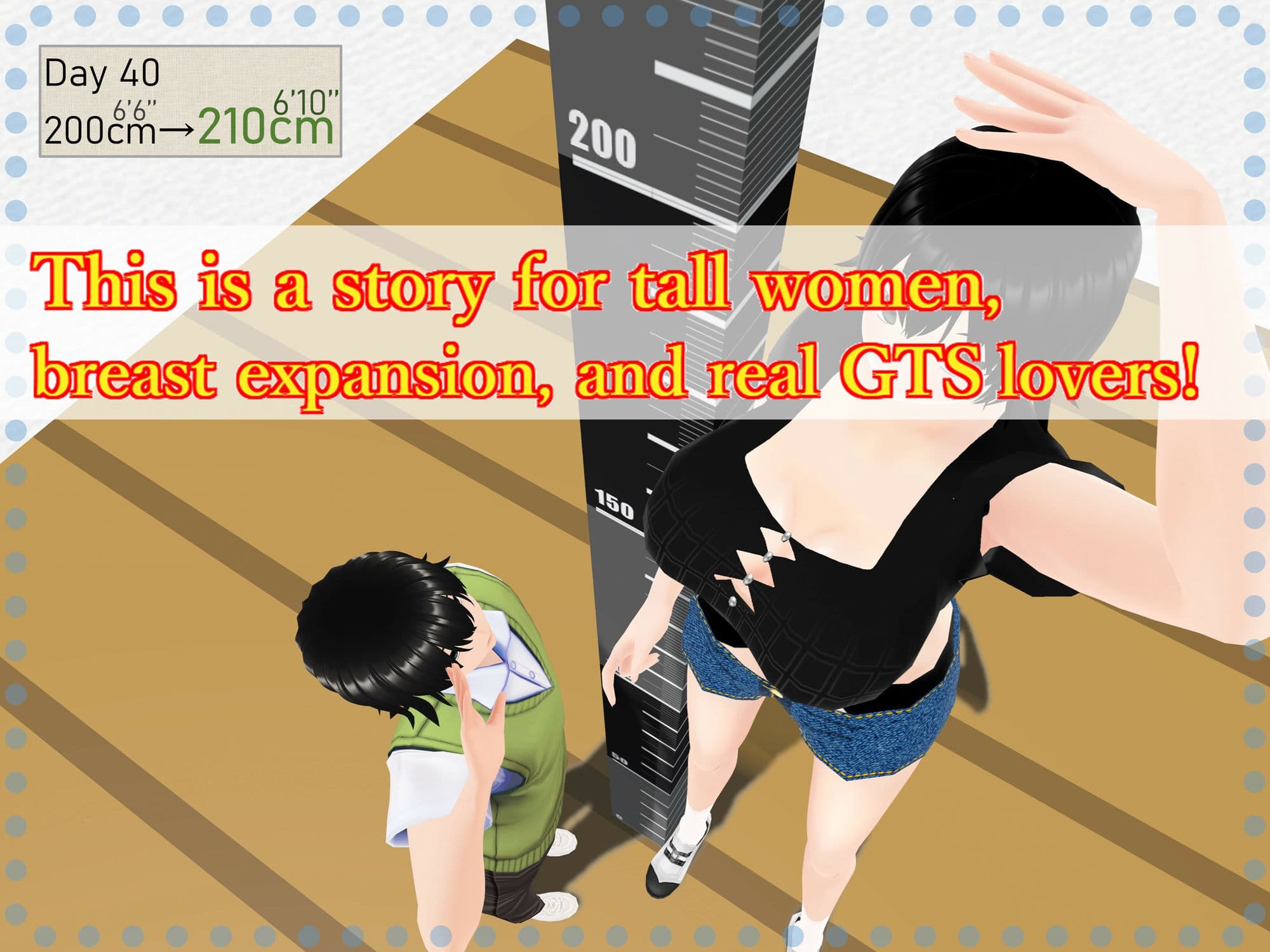 Outgrowing only girls， Overtake boys， Growth sound. Stat building game App Arc サンプル 3