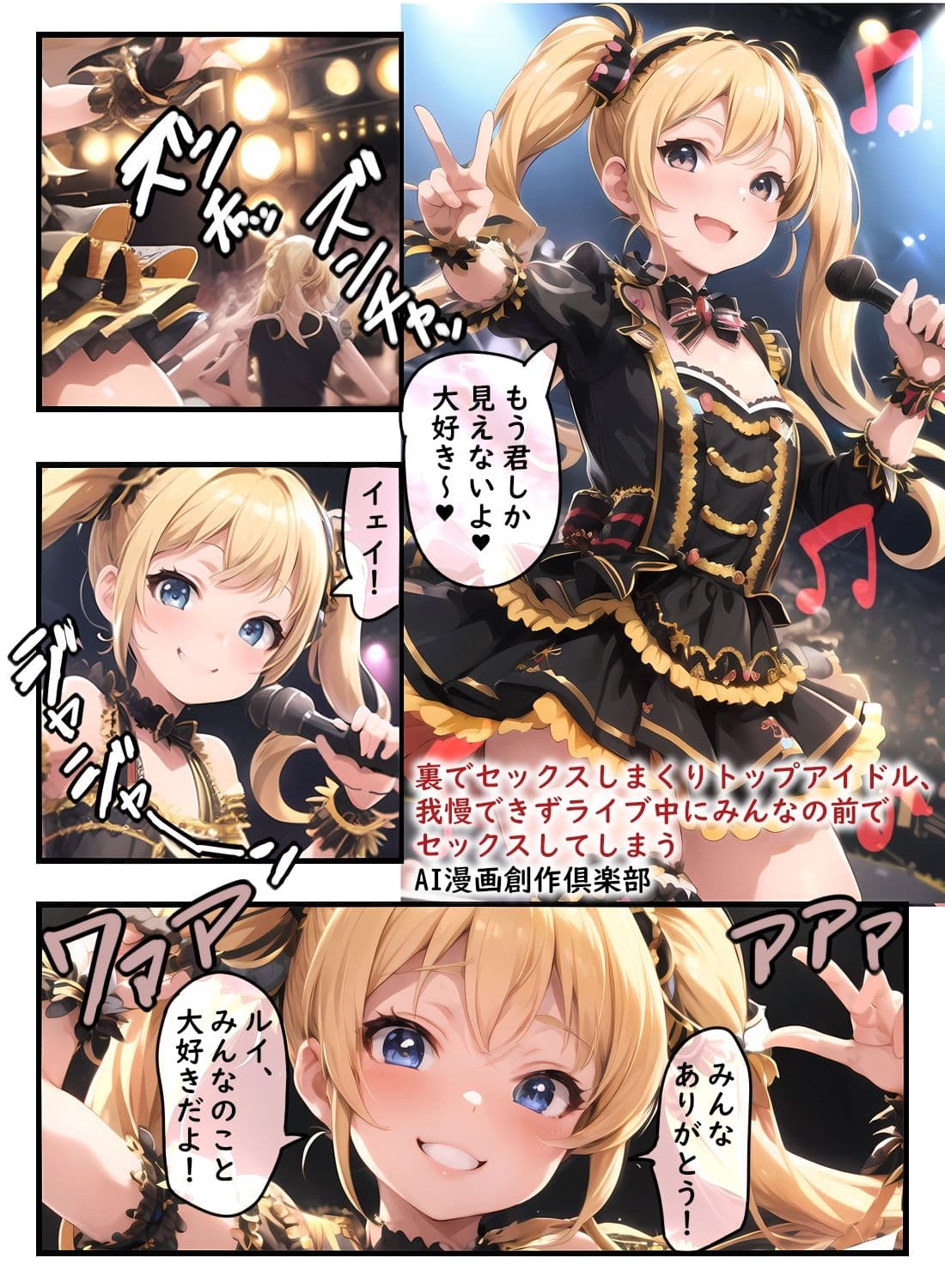 裏でセックスしまくりトップアイドル、我慢できずライブ中にみんなの前でセックスしてしまう サンプル 1