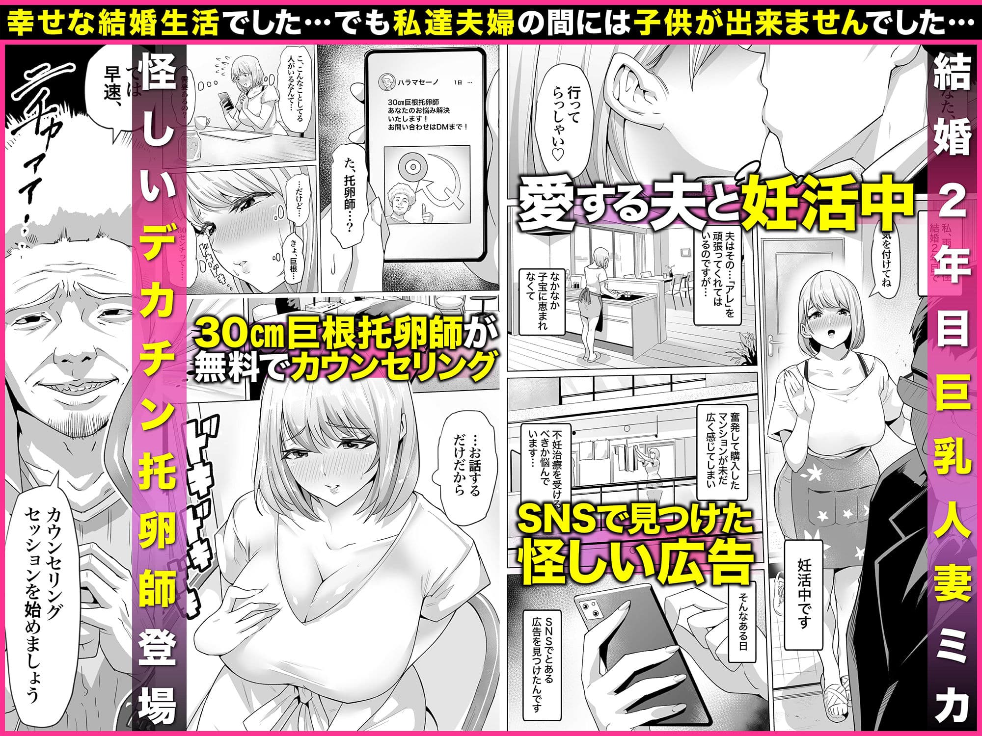 妊娠懇願寝取られ托卵妻〜30cm巨根托卵師に孕まされた変態人妻ミカ〜 サンプル 1