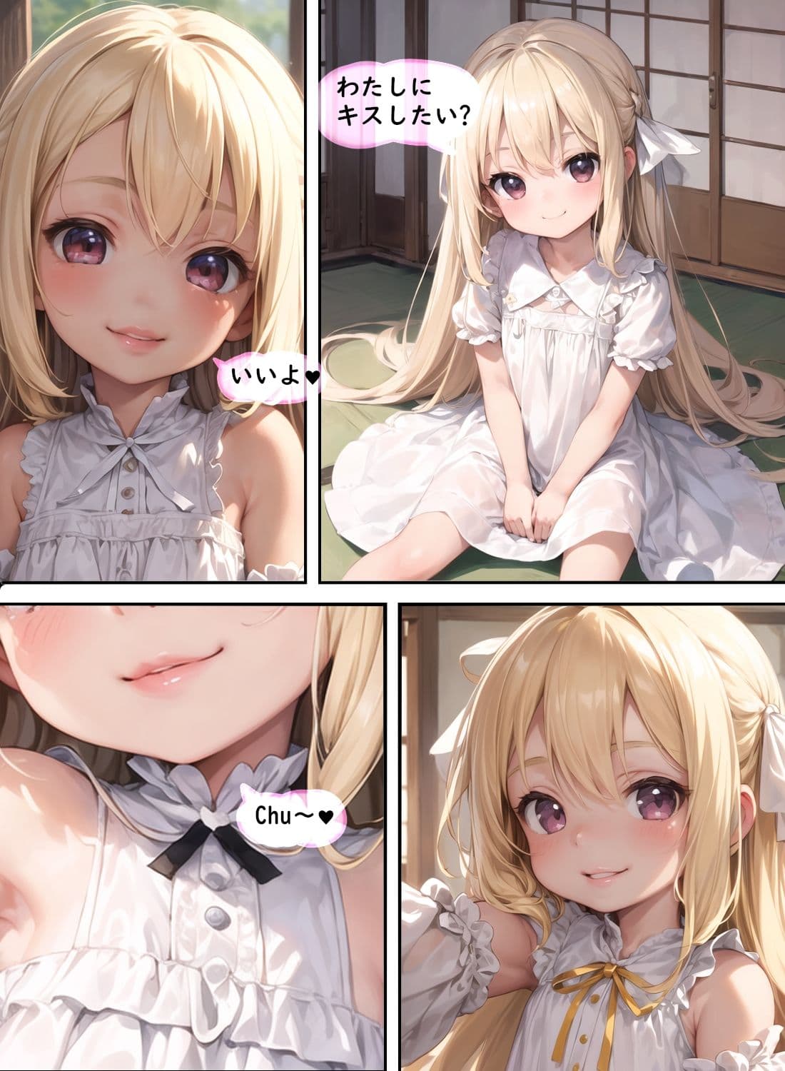 片言を話す金髪ロリと温泉旅館でセックス サンプル 1