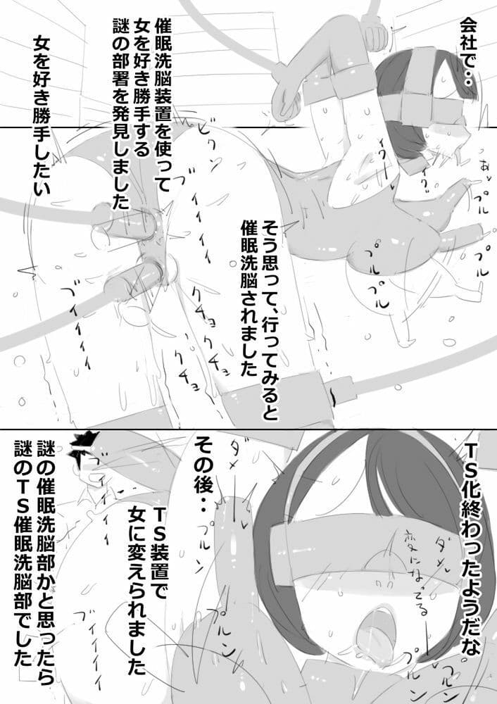 TS催●洗脳装置で、女子社員にされた僕、男女の同僚とスケベ仕事してる サンプル 2