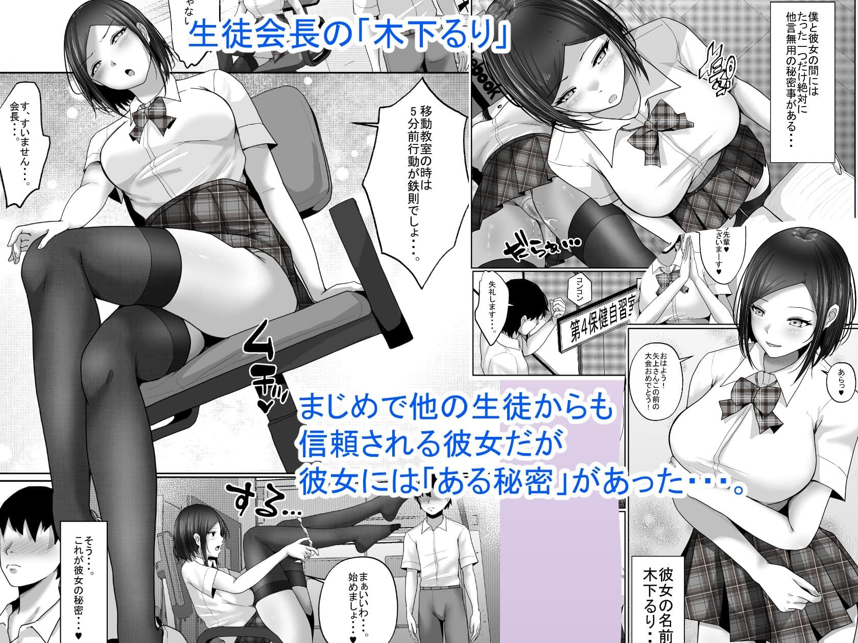 子作り実習科目 みんなのお手本生徒会長！でも裏ではゴム無し中出しセックス大好きなドスケベな会長。みんなには秘密だよ？ サンプル 1