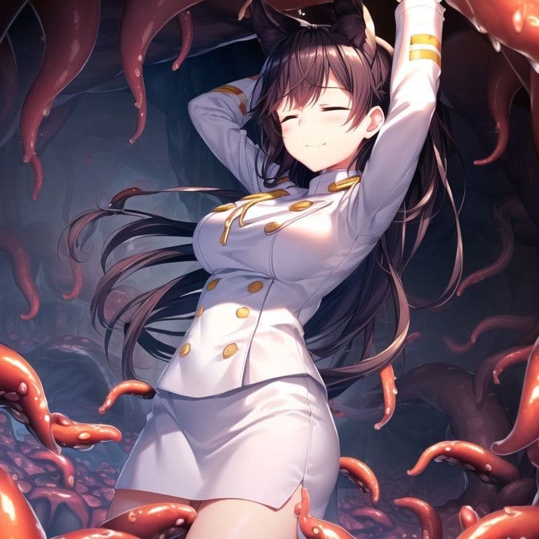 アズレンの愛宕と高雄、触手輪●で苗床化出産快楽堕ち サンプル 1