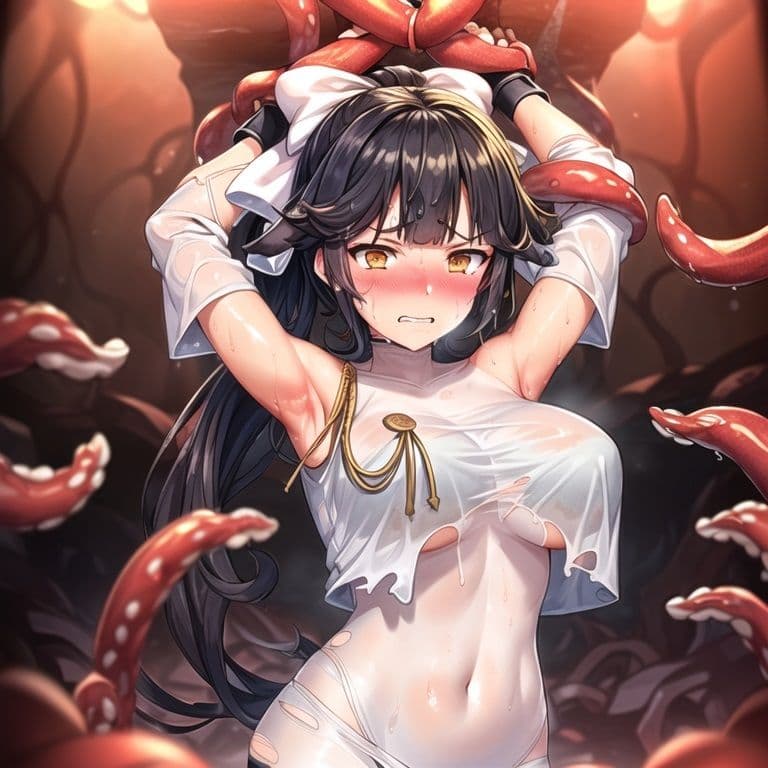 アズレンの愛宕と高雄、触手輪●で苗床化出産快楽堕ち サンプル 5