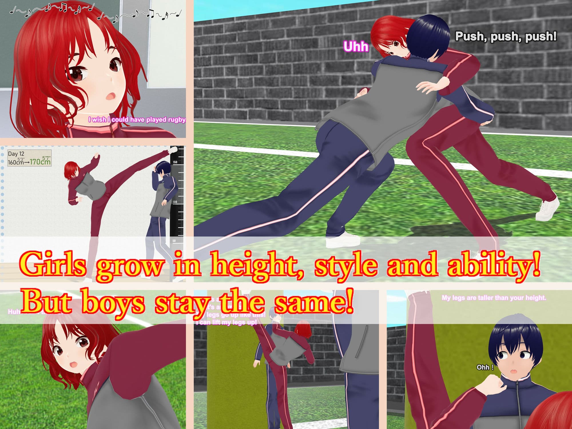 Outgrowing only girls, Overtake boys, Growth sound. Rugby Arc サンプル 1