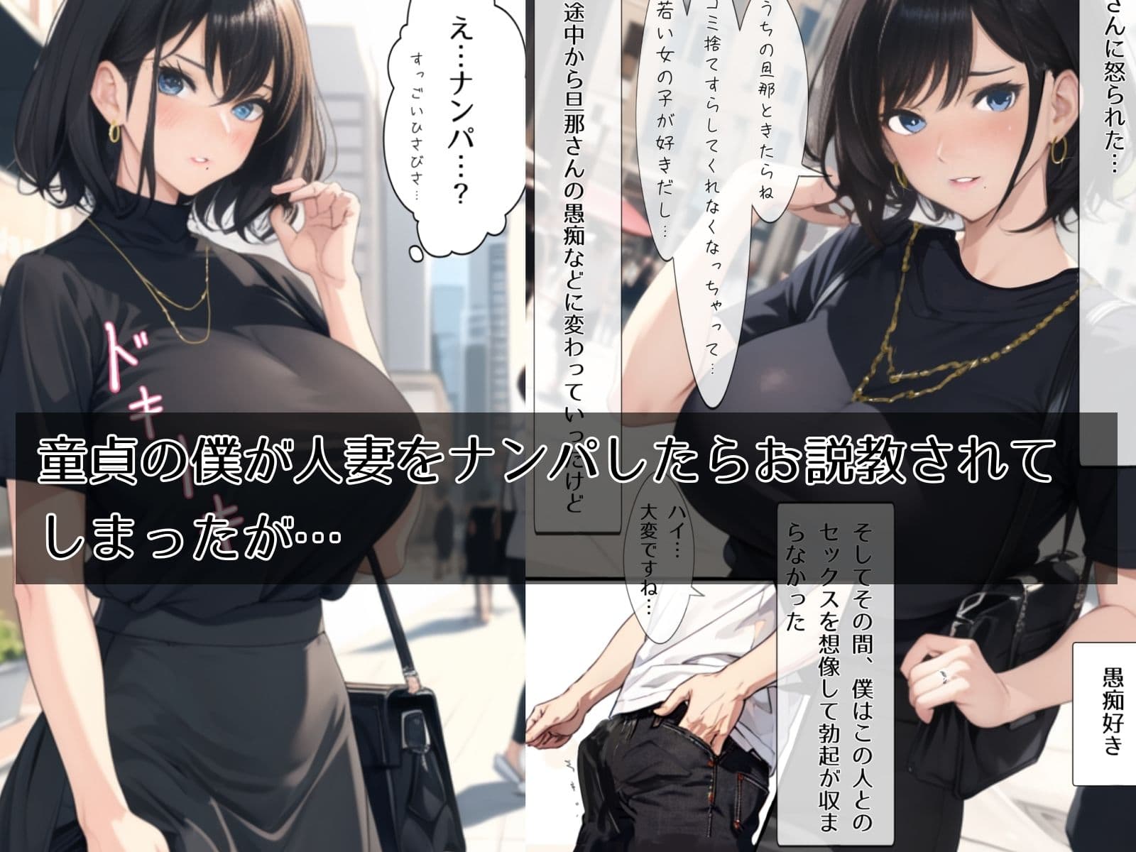 勝気なナンパ人妻童貞デカ○ンに屈しちゃいました サンプル 1