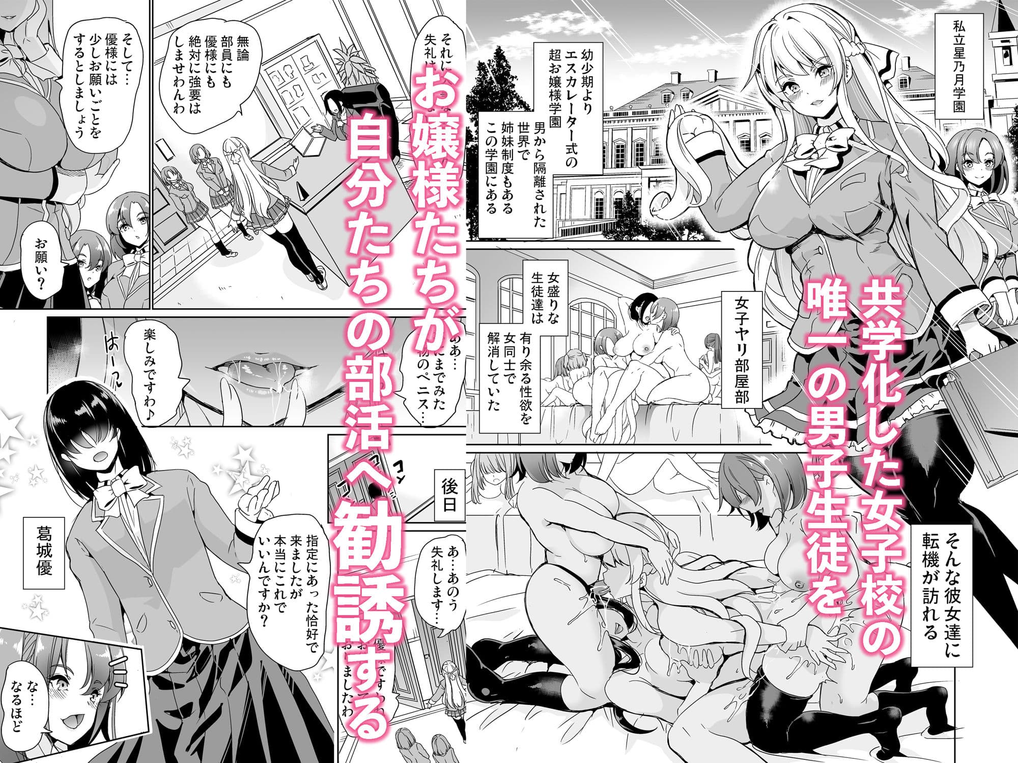 女子ヤリ部屋部の男根 〜痴女ハーレム〜 サンプル 1