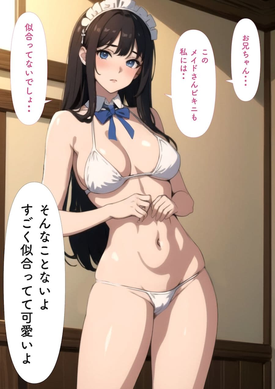 妹みたいな幼なじみの巨乳メイドビキニにフェラぶっかけ中出し サンプル 2