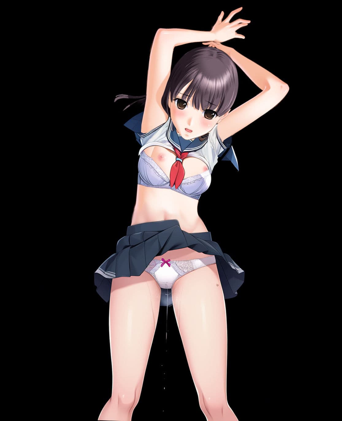 『女子〇〇〇がお姉さん二人に電車で寸止めレズ痴●されネチネチと乳首やクリトリスをこね回され、部屋に連れ込まれて壊れるほど寸止め地獄・イカせ地獄』 サンプル 1