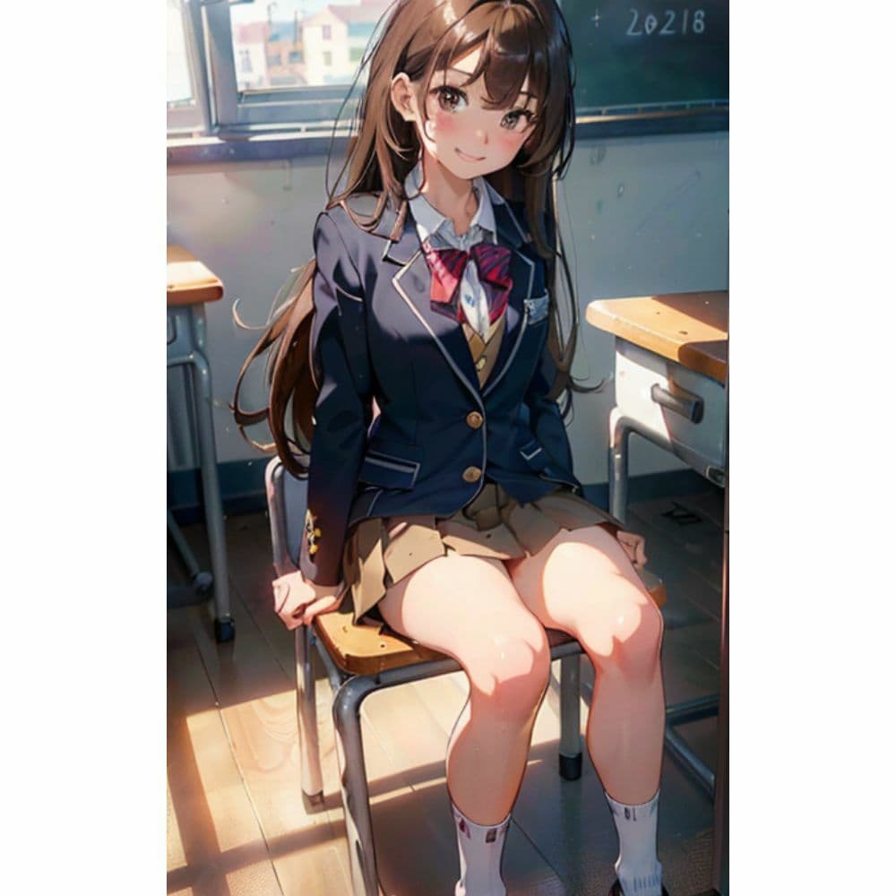 放課後の教室で美女と二人きり サンプル 1