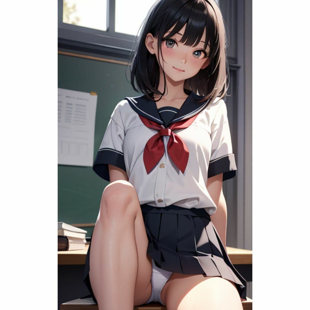 かわいい女の子がミニスカでパンチラしている サンプル 1
