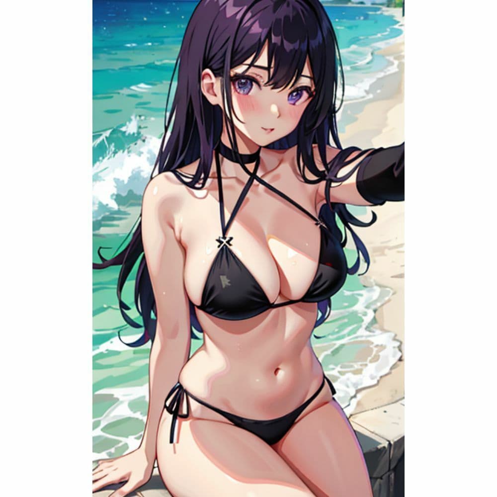 海でセクシービキニを着ているかわいい女の子 サンプル 8