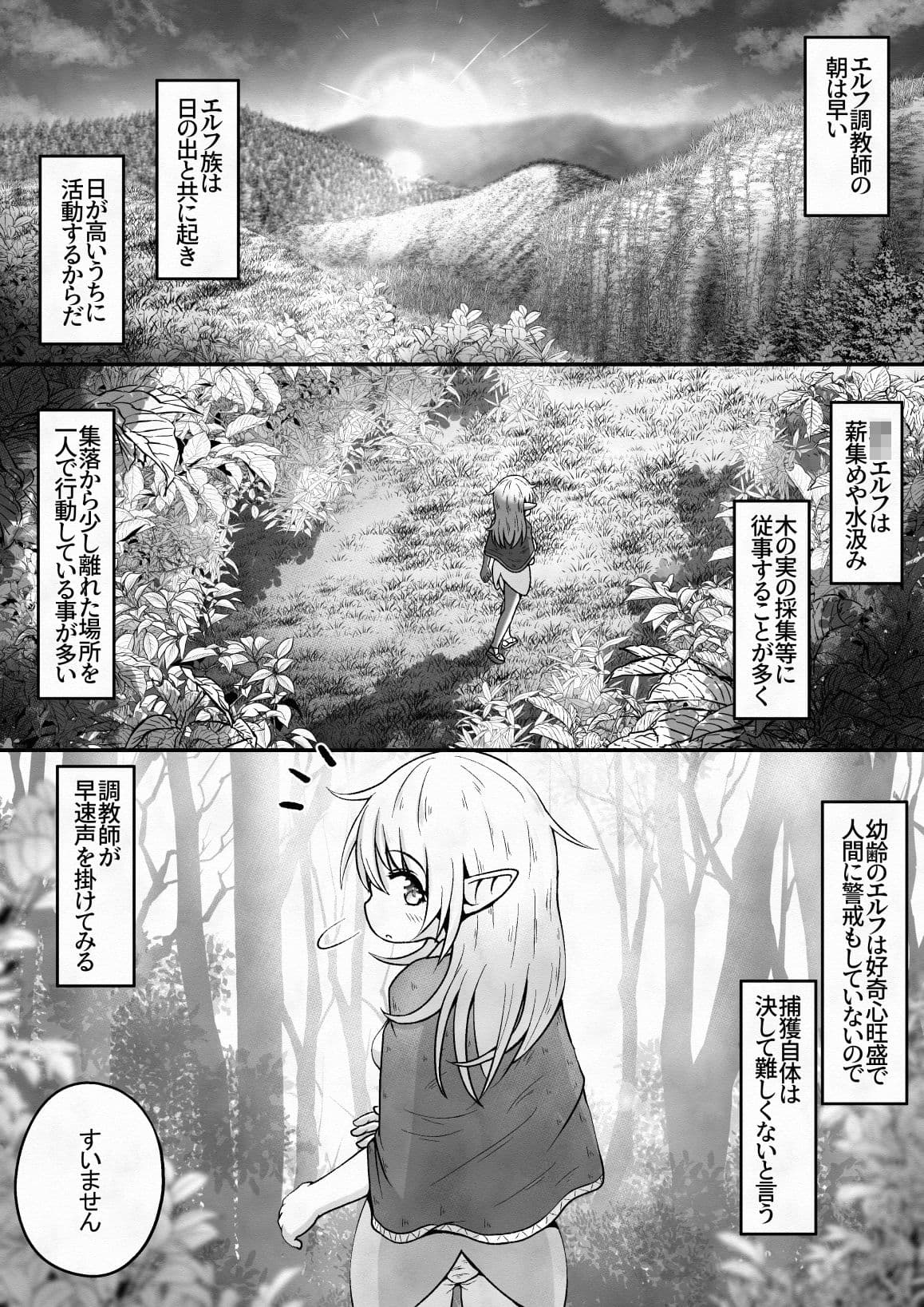 エルフの女の子を騙して誘拐し性奴●に調教するお話 サンプル 1