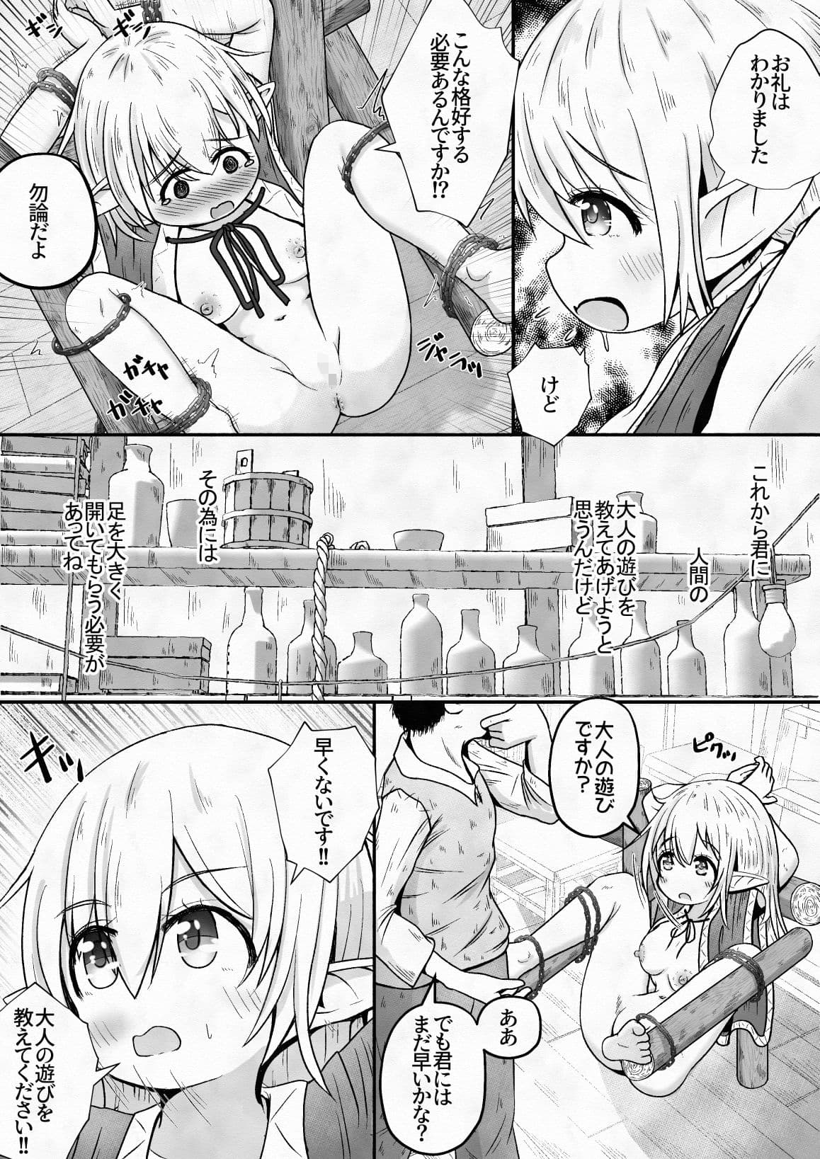 エルフの女の子を騙して誘拐し性奴●に調教するお話 サンプル 5
