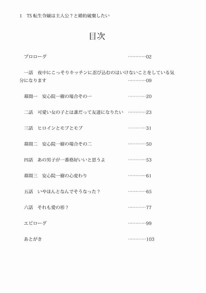 TS転生令嬢は主人公と婚約破棄したい サンプル 2