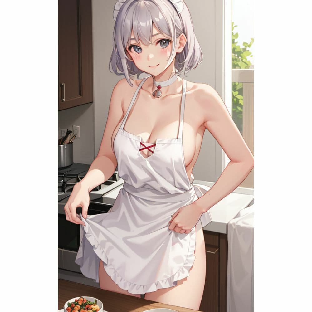 お姉さんが裸エプロンで朝食を作ってくれる サンプル 1