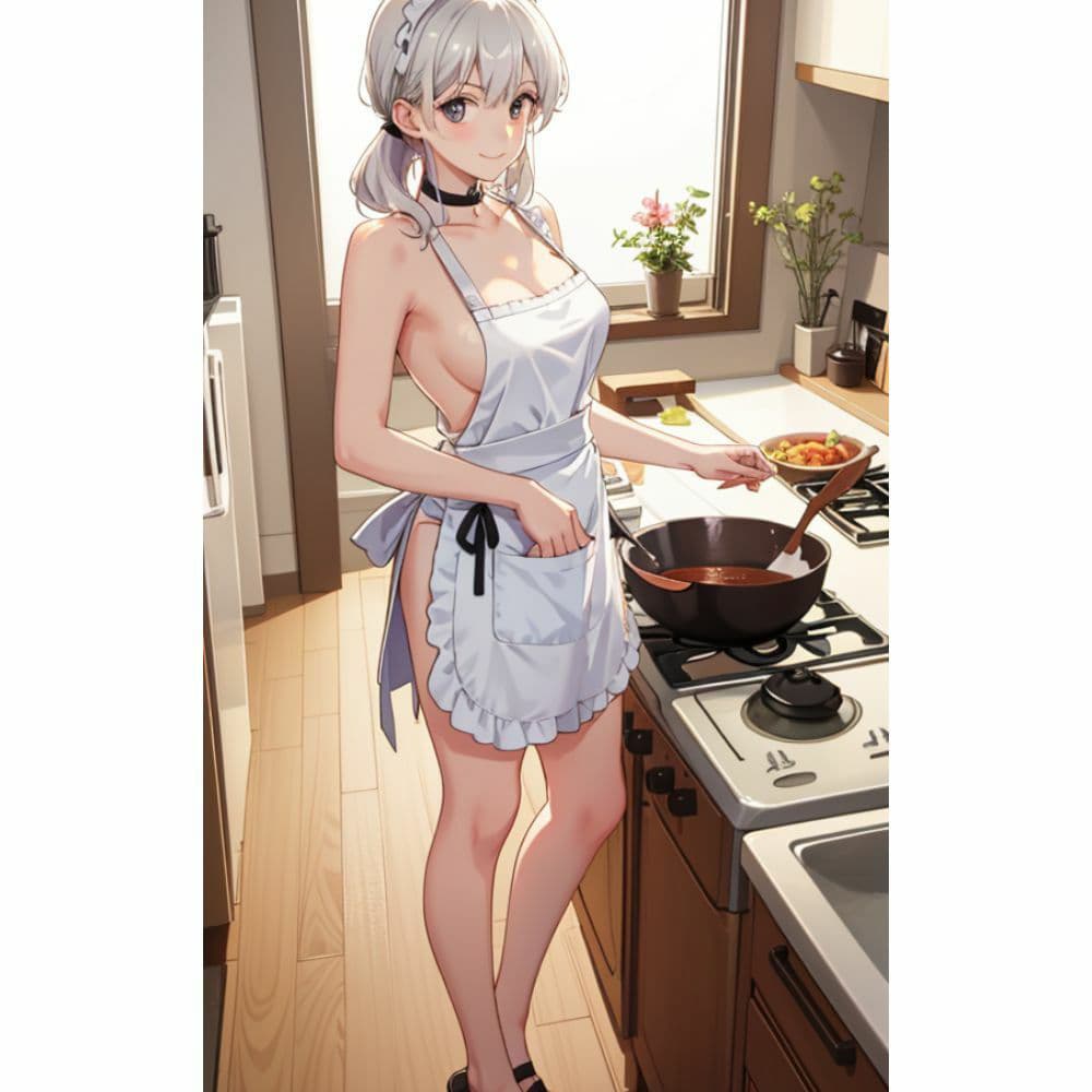 お姉さんが裸エプロンで朝食を作ってくれる サンプル 3
