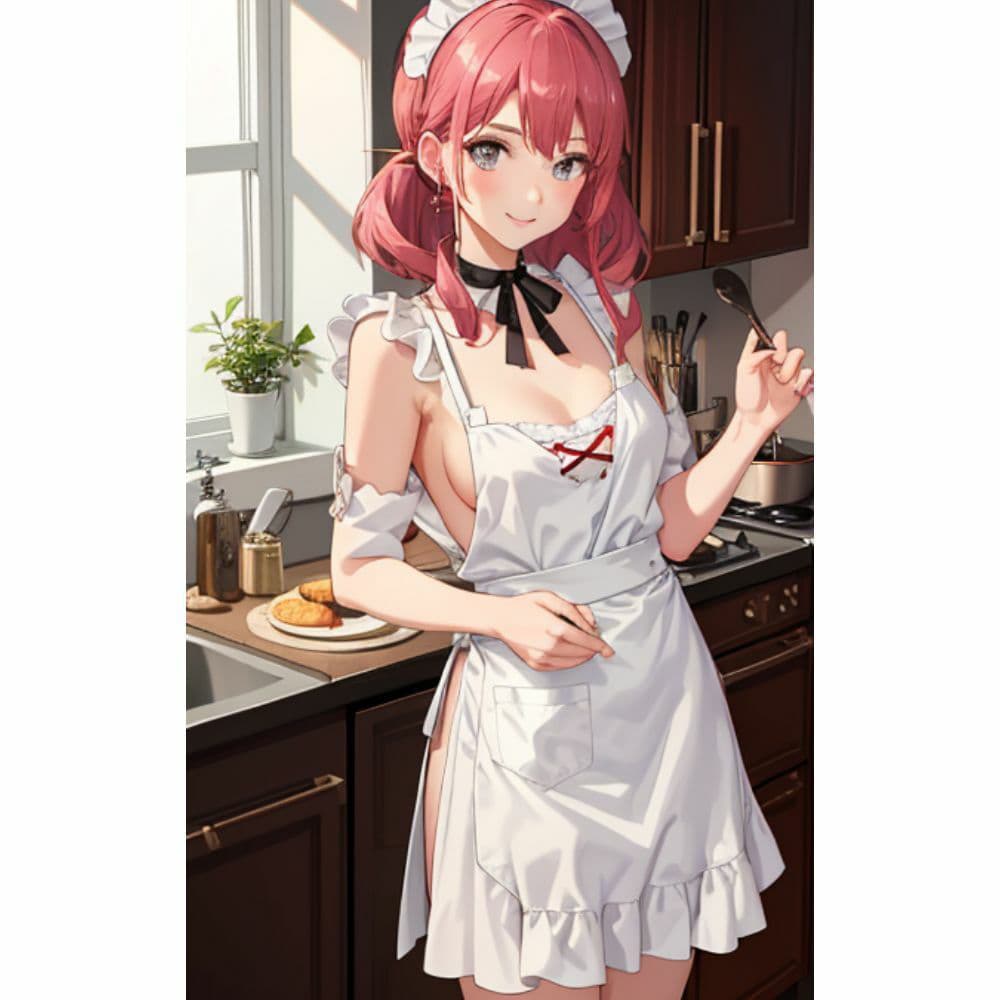 お姉さんが裸エプロンで朝食を作ってくれる サンプル 4