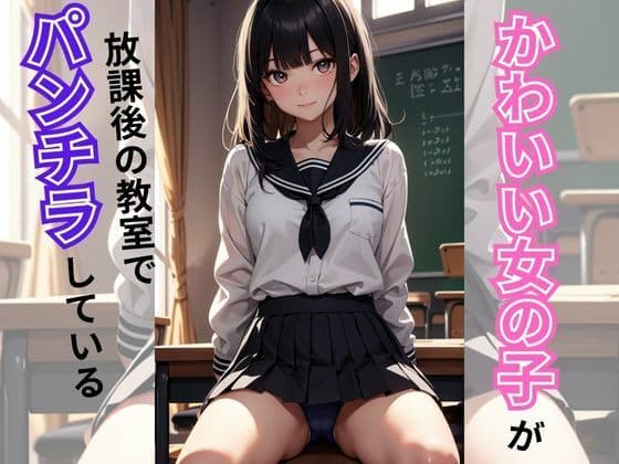 かわいい女の子がパンチラしている