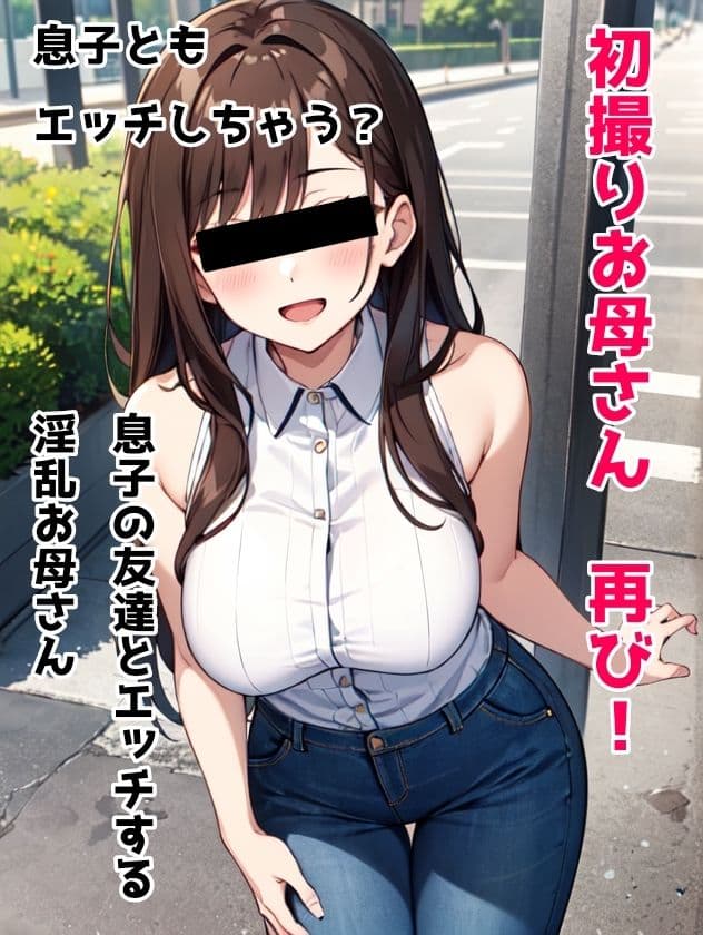 初撮りお母さん 再び！ 息子の友達とエッチする淫乱お母さん 息子ともエッチしちゃう？ サンプル 1