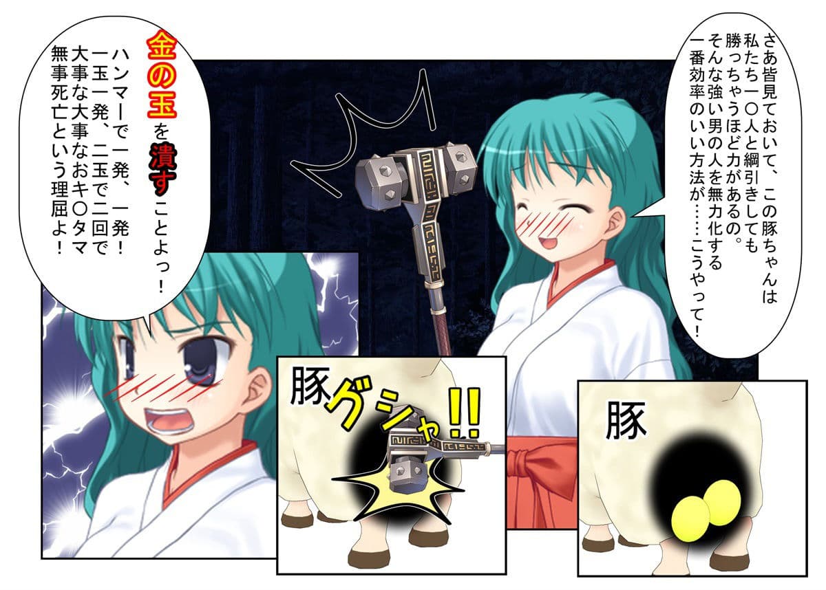 『秘祭・玉蹴り相撲』女性上位の島の秘密の祭りで、女たちが男の急所を責めまくる!【金蹴り・玉潰し】 サンプル 1