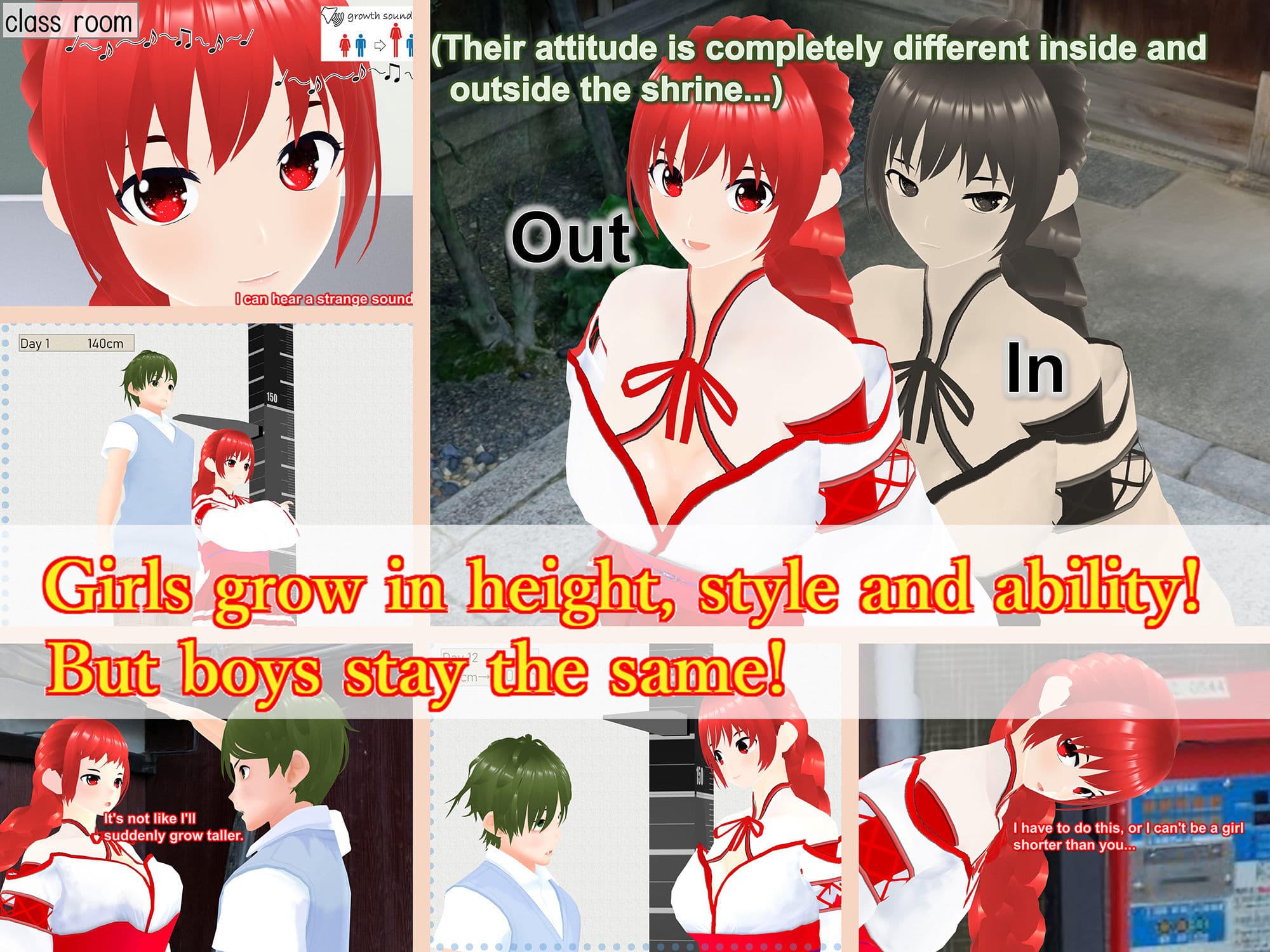 Outgrowing only girls， Overtake boys， Growth sound. shrine maiden Arc サンプル 1