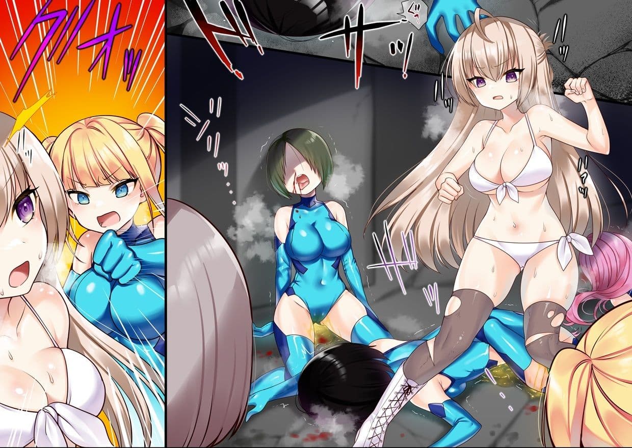 女戦闘員VSヒロイン！ 全員失神失禁 サンプル 6