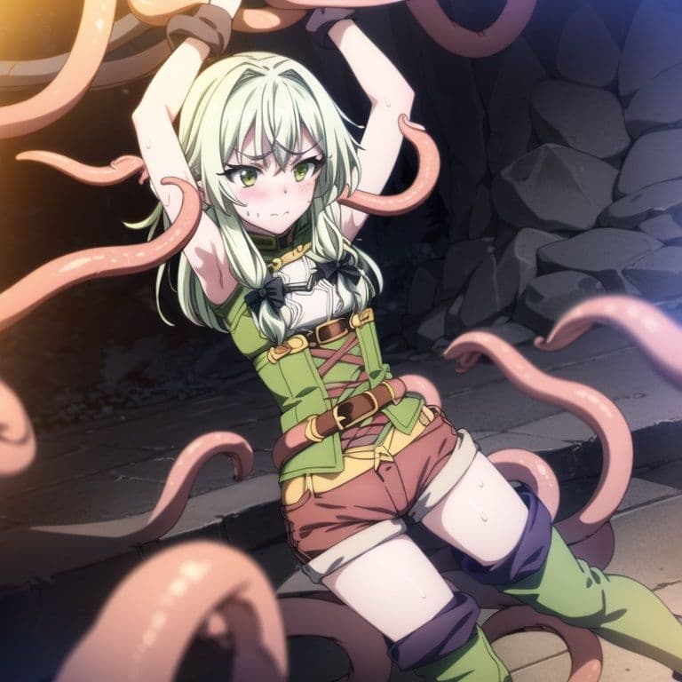 女神官と妖精弓手が触手に快楽堕ち苗床化 サンプル 4