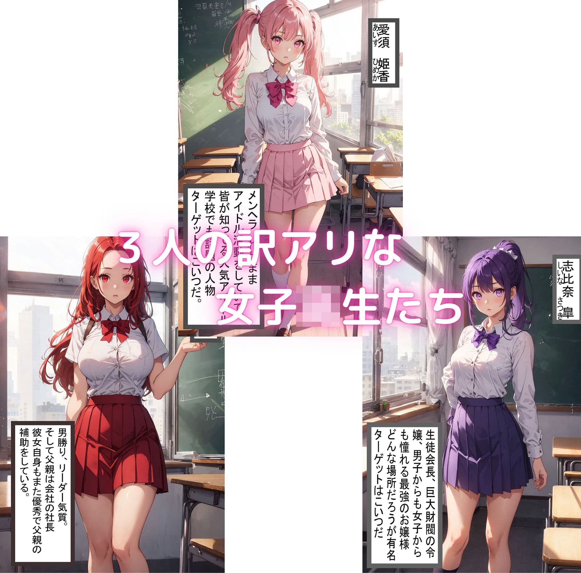 3人の訳アリ女子校生を●す話【アイドル・生徒会長・社長令嬢編】 サンプル 1