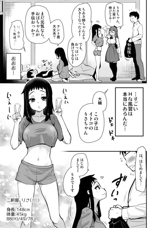 Hな風習がある義母の田舎で、初対面の従妹とHする話。 サンプル 3