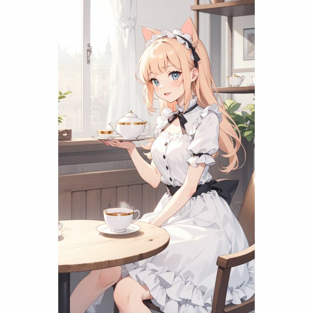 猫耳メイドのティータイム サンプル 4