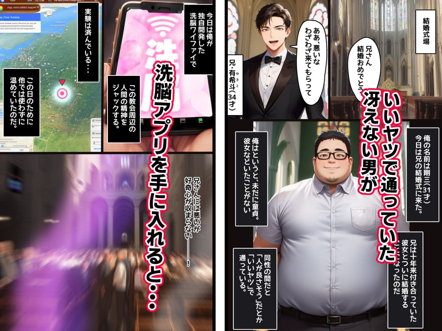 兄の結婚式を催●ジャック〜兄嫁が妊娠したのは俺の子でした〜 サンプル 1