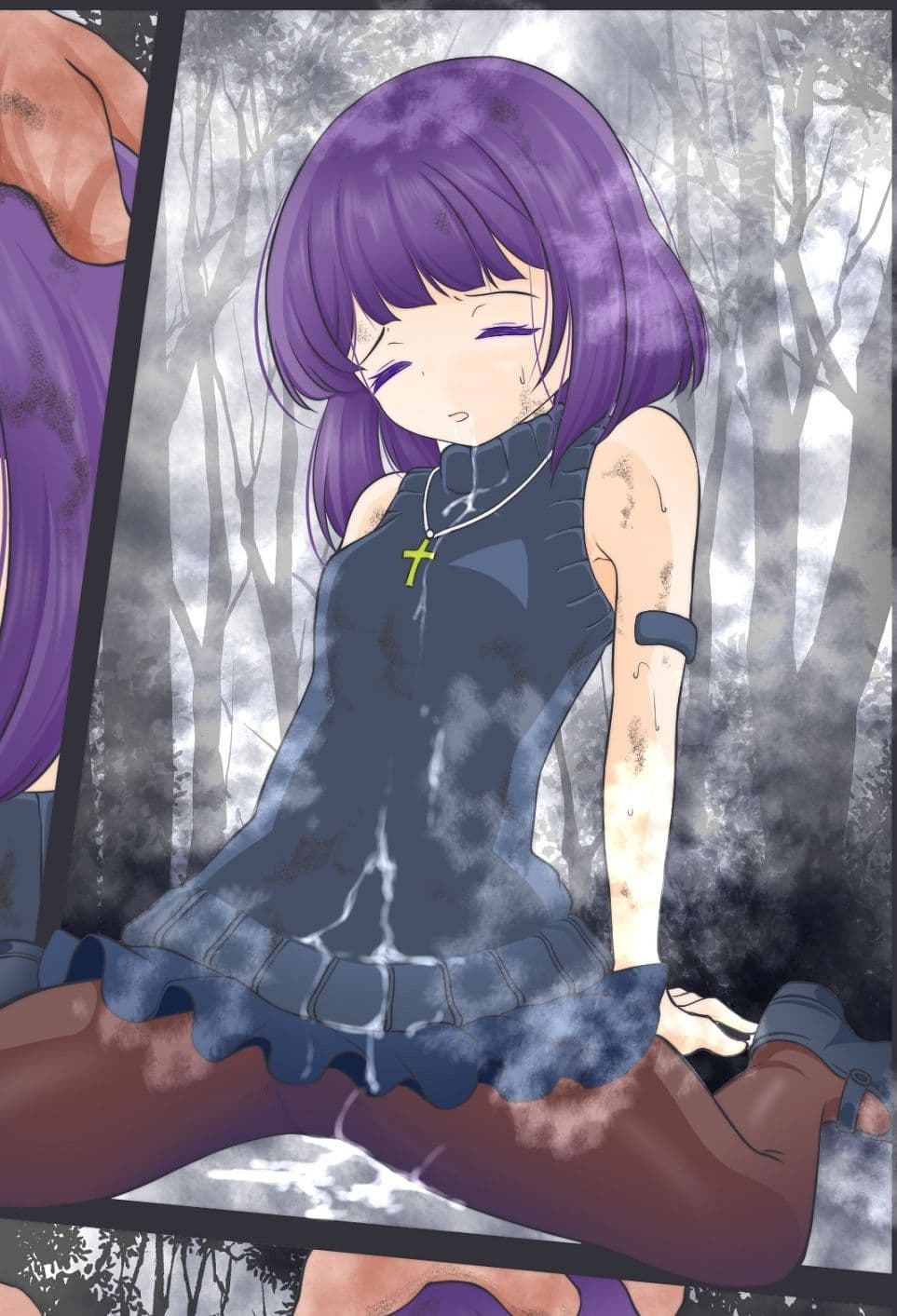 腹パンされ変身が解けた隙を突かれ膣から卵を植え付けられるセーラ〇サターン サンプル 3