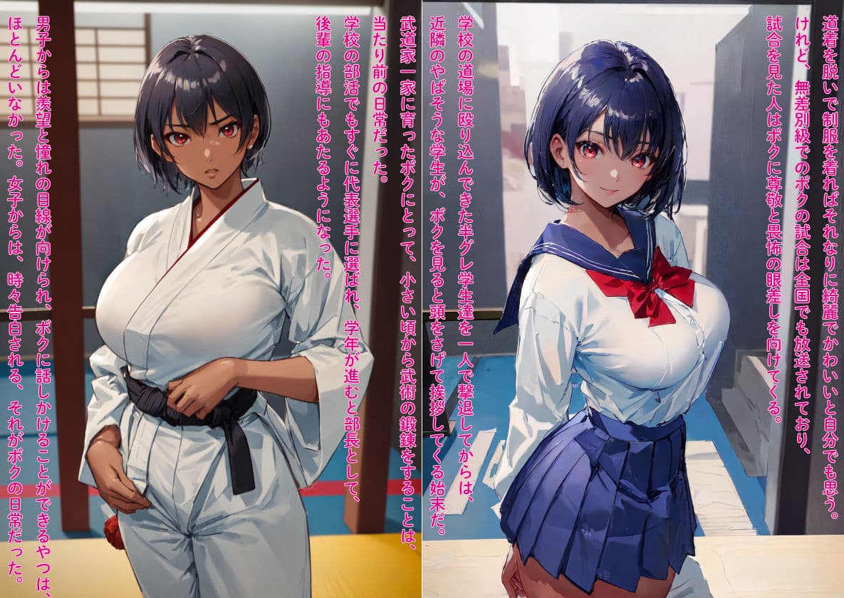 辱められたい願望の巨乳格闘娘が、強●＆連続絶頂、中出し快楽堕ち サンプル 2